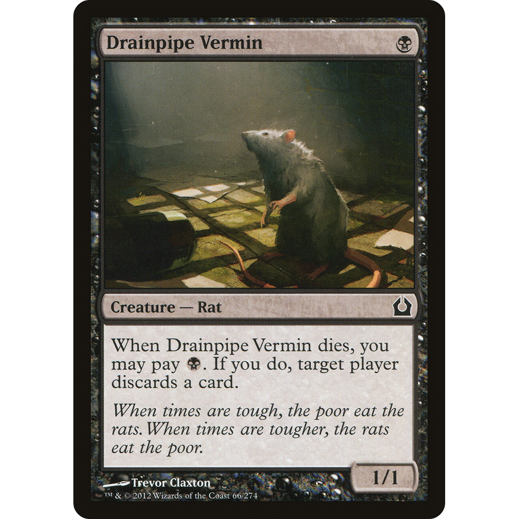 Drainpipe Vermin (RTR-066) - Return to Ravnica Foil