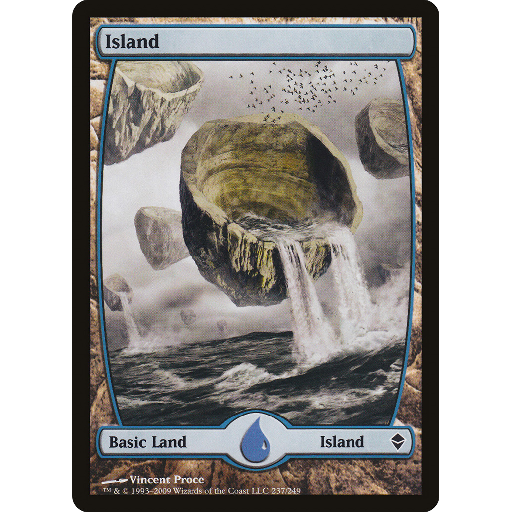 Island (237) - Full Art (ZEN-237) - Zendikar Foil