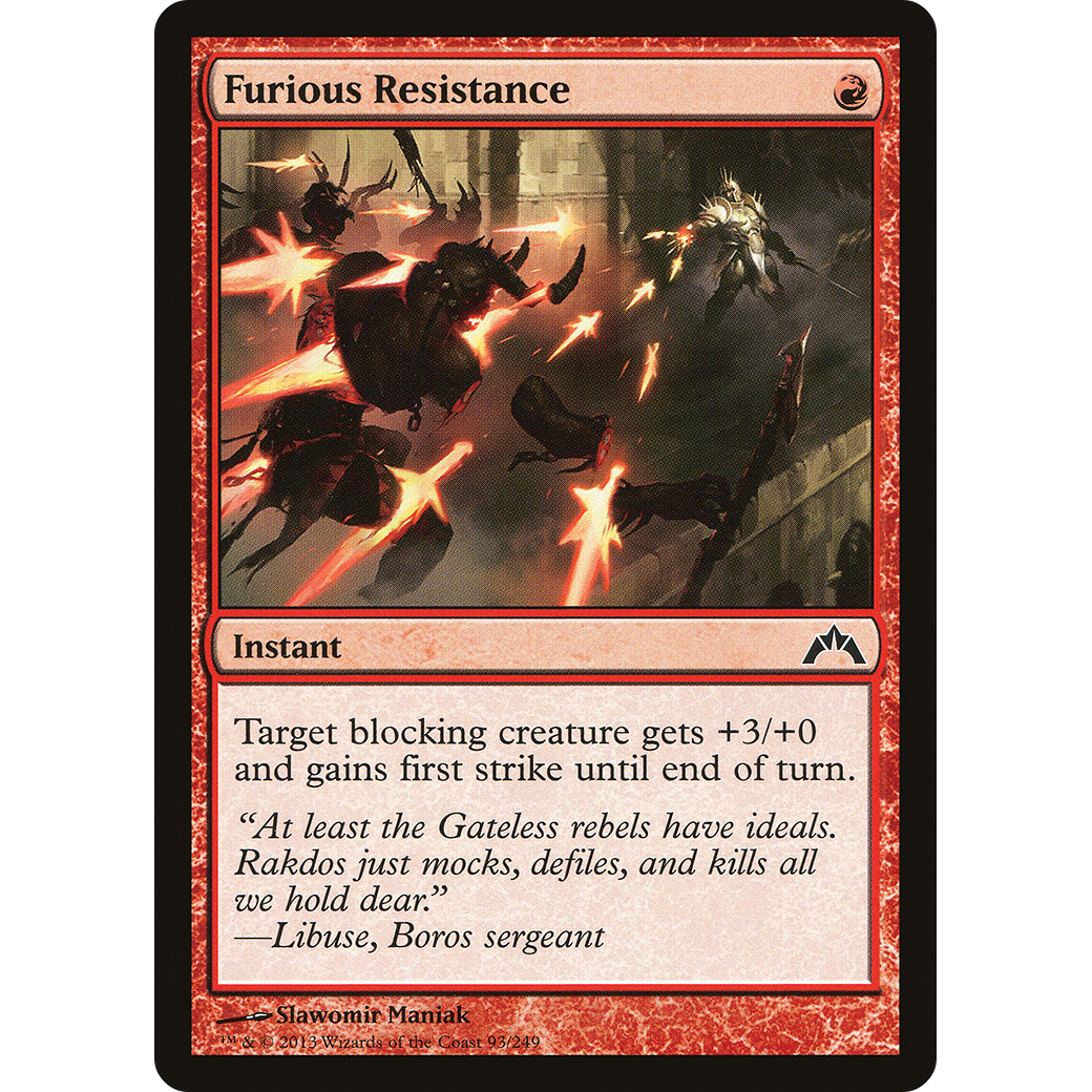 Furious Resistance (GTC-093) - Gatecrash Foil