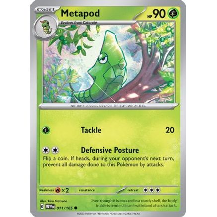 Metapod 11 - SV Scarlet & Violet 151 Reverse Holofoil