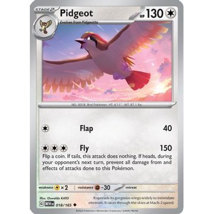 Pidgeot 18 - SV Scarlet & Violet 151 Reverse Holofoil