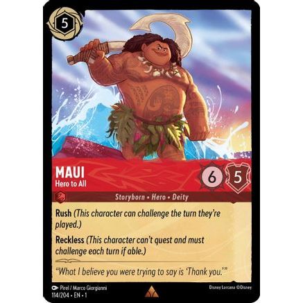 Maui - Hero to All (114/204) - The First Chapter Cold Foil