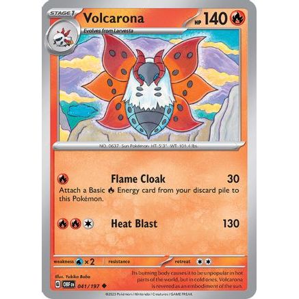 Volcarona 41 - SV03 Obsidian Flames Reverse Holofoil