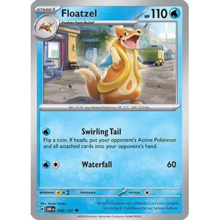 Floatzel 49 - SV03 Obsidian Flames Reverse Holofoil