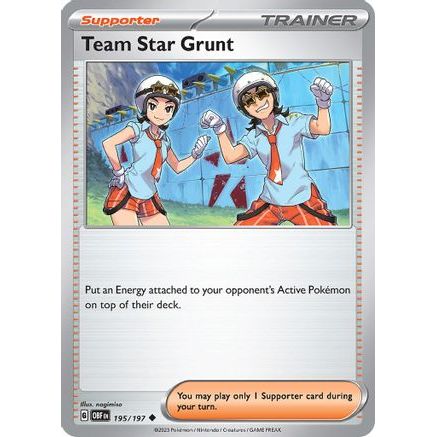 Team Star Grunt 195 - SV03 Obsidian Flames Reverse Holofoil