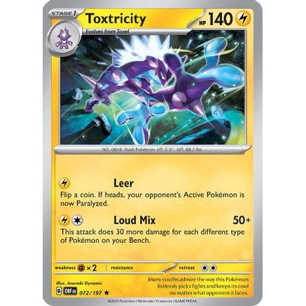 Toxtricity 72 - SV03 Obsidian Flames Holofoil