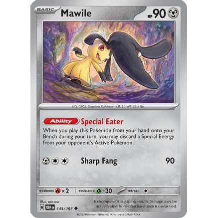 Mawile - 143/197 143 - SV03 Obsidian Flames Reverse Holofoil