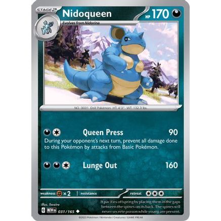 Nidoqueen 31 - SV Scarlet & Violet 151 Reverse Holofoil