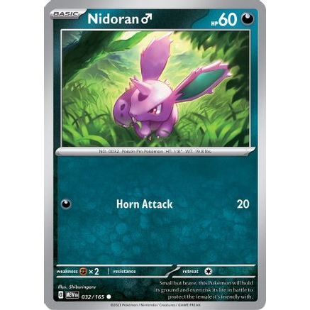 Nidoran M 32 - SV Scarlet & Violet 151 Reverse Holofoil