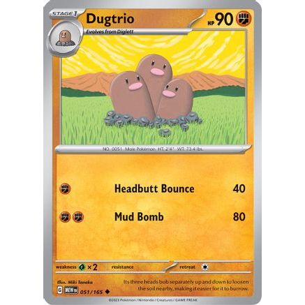 Dugtrio 51 - SV Scarlet & Violet 151 Reverse Holofoil