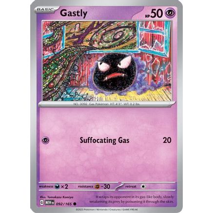 Gastly 92 - SV Scarlet & Violet 151 Reverse Holofoil