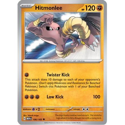 Hitmonlee 106 - SV Scarlet & Violet 151 Reverse Holofoil