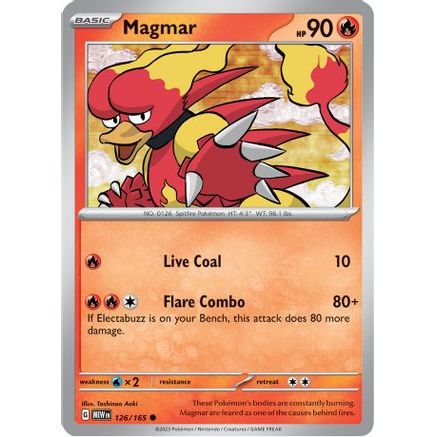 Magmar 126 - SV Scarlet & Violet 151 Reverse Holofoil