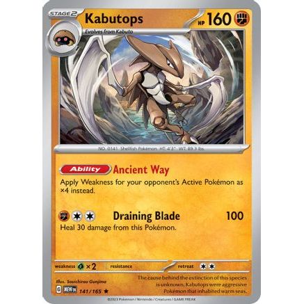 Kabutops 141 - SV Scarlet & Violet 151 Holofoil