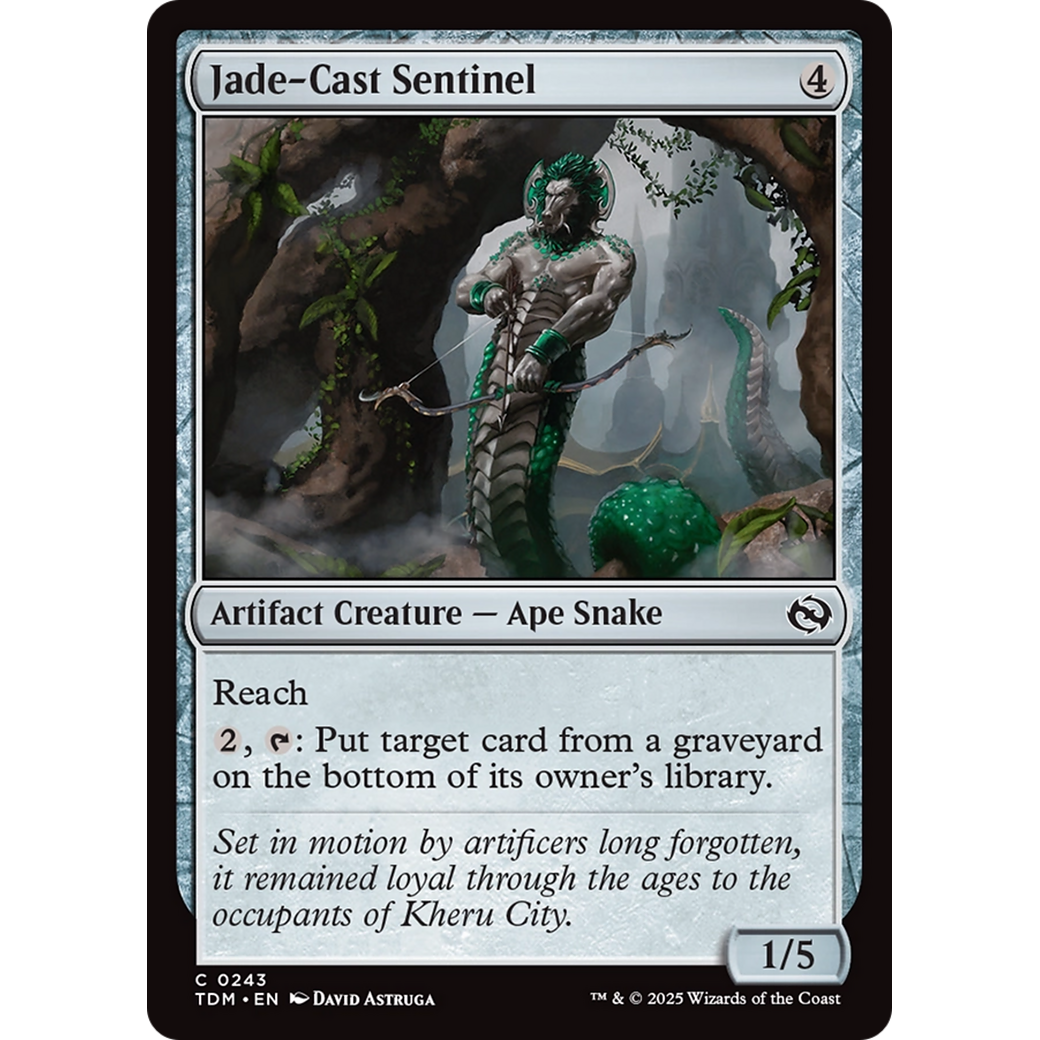 Jade-Cast Sentinel (TDM-243) - Tarkir: Dragonstorm Foil