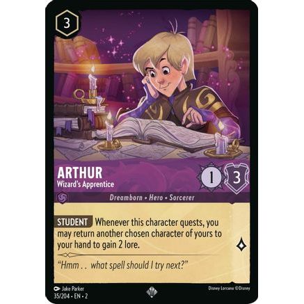 Arthur - Wizard's Apprentice (35/204) - Rise of the Floodborn Cold Foil