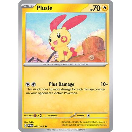 Plusle - 060/182 60 - SV04 Paradox Rift Reverse Holofoil