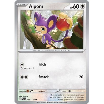 Aipom - 145/182 145 - SV04 Paradox Rift Reverse Holofoil