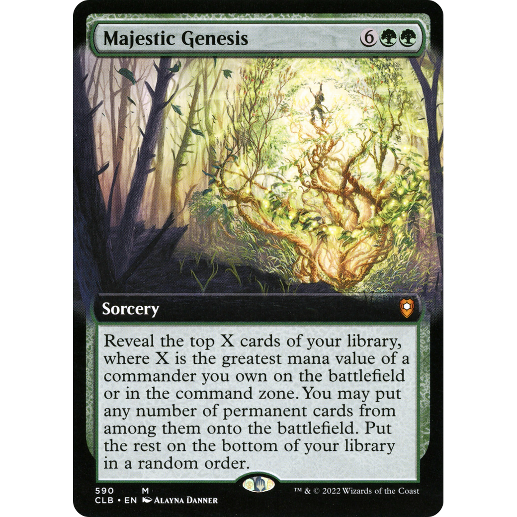Majestic Genesis (CLB-590) - Commander Legends: Battle for Baldur's Gate: (Extended Art) Foil