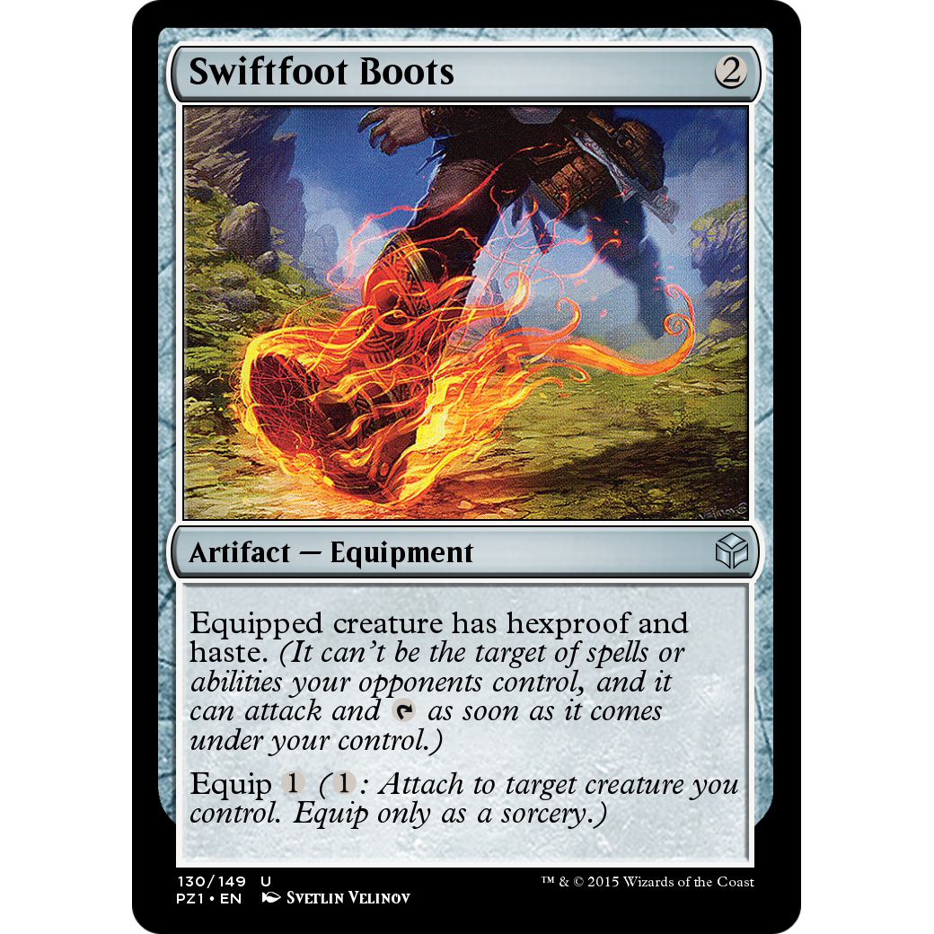 Swiftfoot Boots (PZ1-130) - Legendary Cube Prize Pack Foil