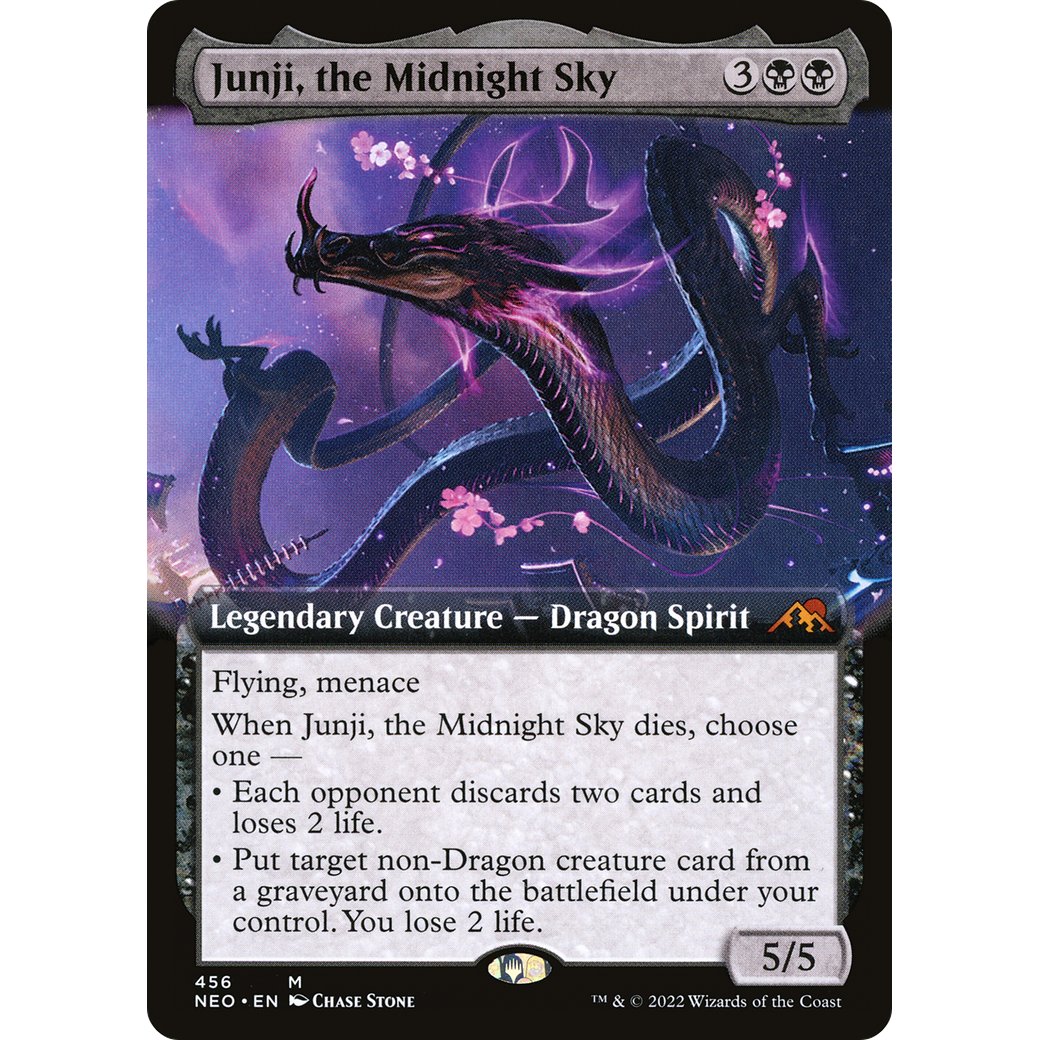 Junji, the Midnight Sky (NEO-456) - Kamigawa: Neon Dynasty: (Extended Art)