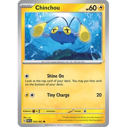 Chinchou 20 - SV Paldean Fates Reverse Holofoil
