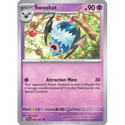 Swoobat 33 - SV Paldean Fates Reverse Holofoil