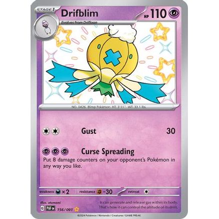 Drifblim 156 - SV Paldean Fates Holofoil