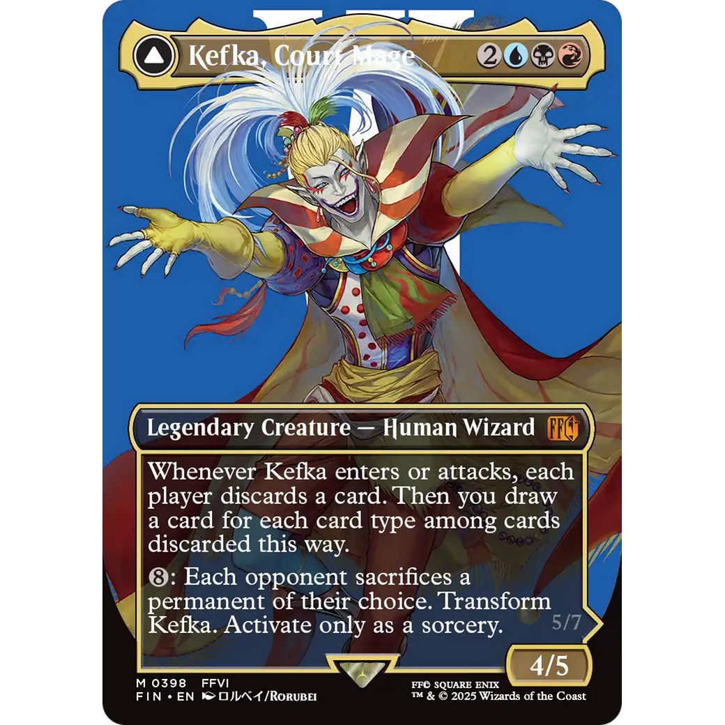 Kefka, Court Mage (Borderless) (0398) (FIN-398) - FINAL FANTASY (Borderless) Foil