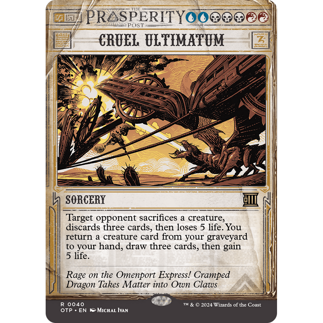 Cruel Ultimatum (OTP-040) - Breaking News: (Showcase) (Borderless) Foil