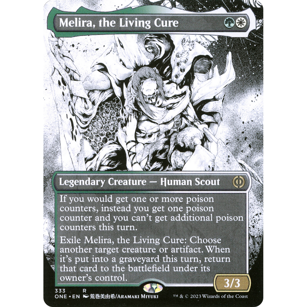 Melira, the Living Cure (ONE-333) - Phyrexia: All Will Be One: (Showcase) (Borderless) Foil