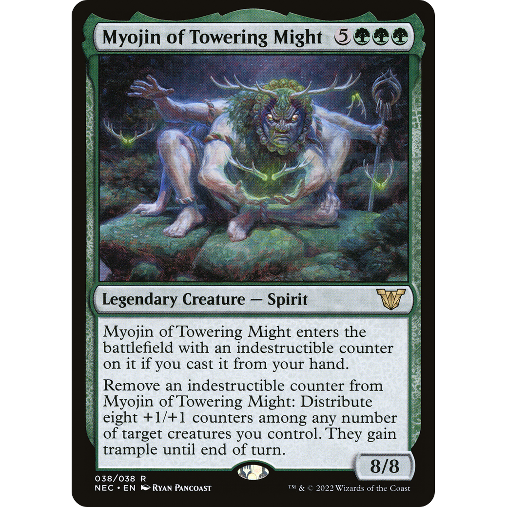 Myojin of Towering Might (NEC-038) - Neon Dynasty Commander