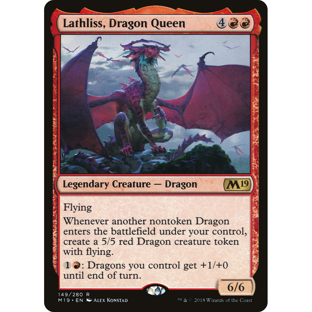 Lathliss, Dragon Queen (M19-149) - Core Set 2019 Foil