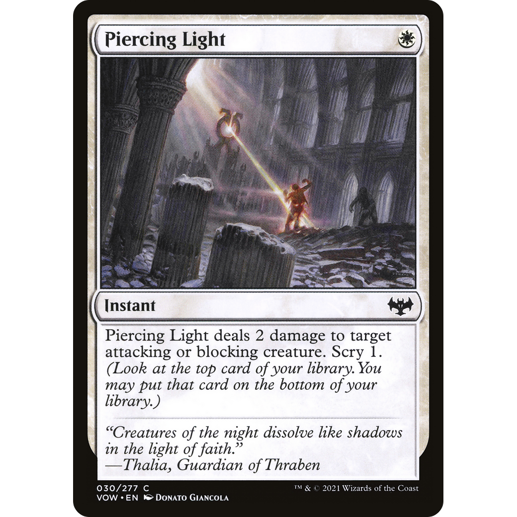 Piercing Light (VOW-030) - Innistrad: Crimson Vow Foil