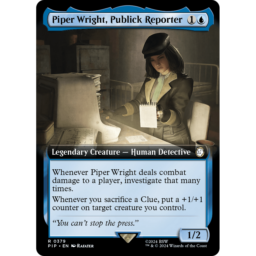 Piper Wright, Publick Reporter (PIP-379) - Fallout: (Extended Art) Foil