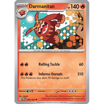 Darmanitan 35 - SV06 Twilight Masquerade Reverse Holofoil