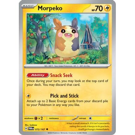 Morpeko 72 - SV06 Twilight Masquerade Reverse Holofoil