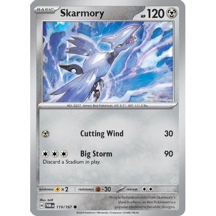 Skarmory 119 - SV06 Twilight Masquerade Reverse Holofoil