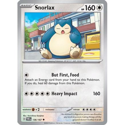 Snorlax 136 - SV06 Twilight Masquerade Reverse Holofoil