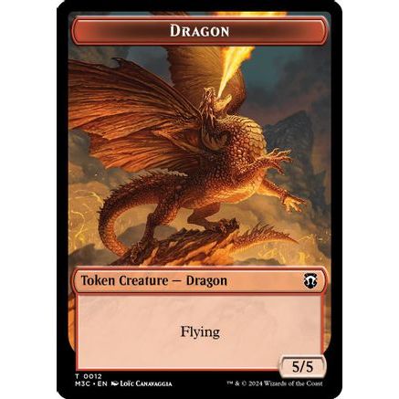Dragon // Treasure Double-Sided Token (M3C-12 // 34) - Modern Horizons 3 Commander