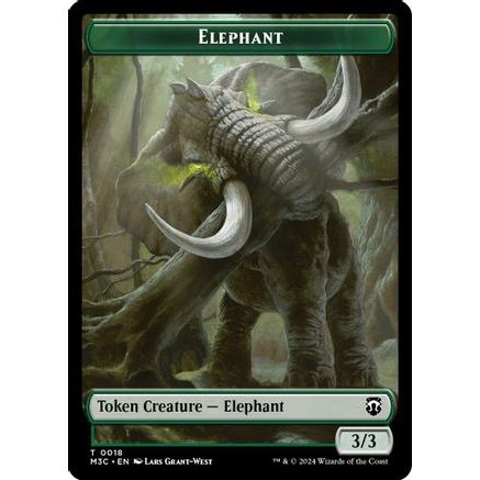 Elephant // Beast (0016) Double-Sided Token (M3C-18 // 16) - Modern Horizons 3 Commander