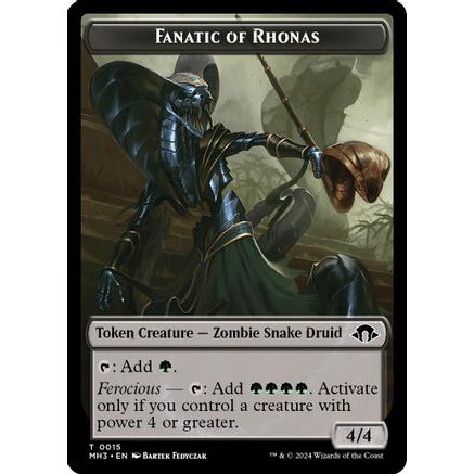 Fanatic of Rhonas Token (MH3-015) - Modern Horizons 3