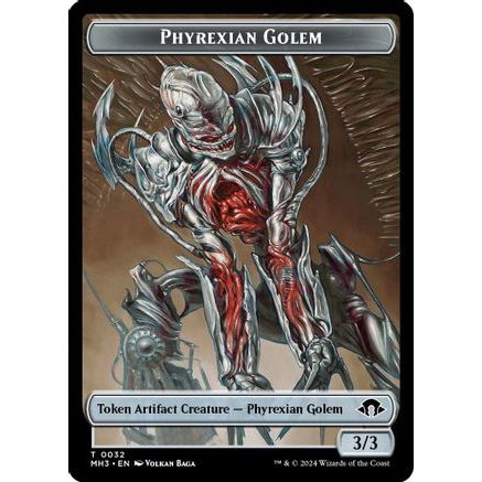 Phyrexian Golem // Energy Reserve Double-Sided Token (MH3-32 // 36) - Modern Horizons 3