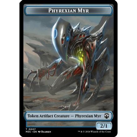 Phyrexian Myr (Ripple Foil)  // Servo Double-Sided Token (M3C-7 // 33) - Modern Horizons 3 Commander Foil