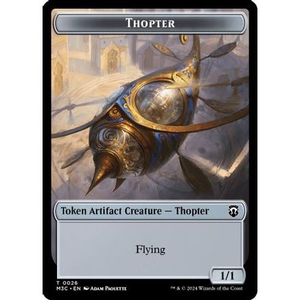 Thopter (Ripple Foil) // Copy Double-Sided Token (M3C-26 // 1) - Modern Horizons 3 Commander Foil