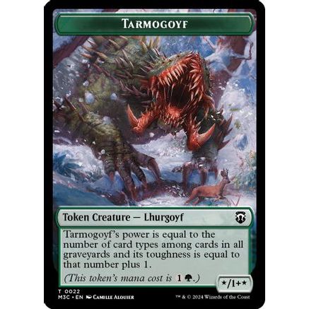 Tarmogoyf (Ripple Foil) // Saproling Double-Sided Token (M3C-22 // 21) - Modern Horizons 3 Commander Foil