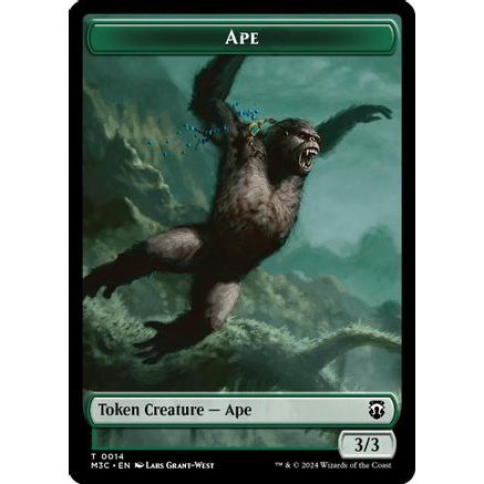 Ape (Ripple Foil) // Plant Double-Sided Token (M3C-14 // 26) - Modern Horizons 3 Commander Foil