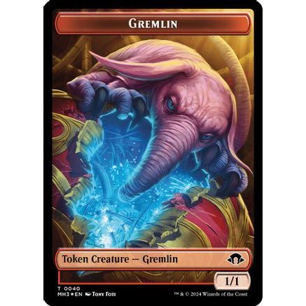 Gremlin (Ripple Foil) // Copy Double-Sided Token (MH3-23 // 1) - Modern Horizons 3 Foil