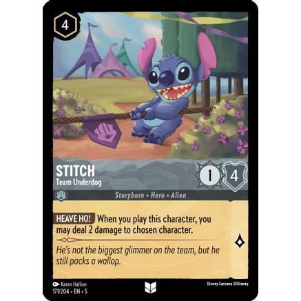 Stitch - Team Underdog (171/204) - Shimmering Skies Cold Foil