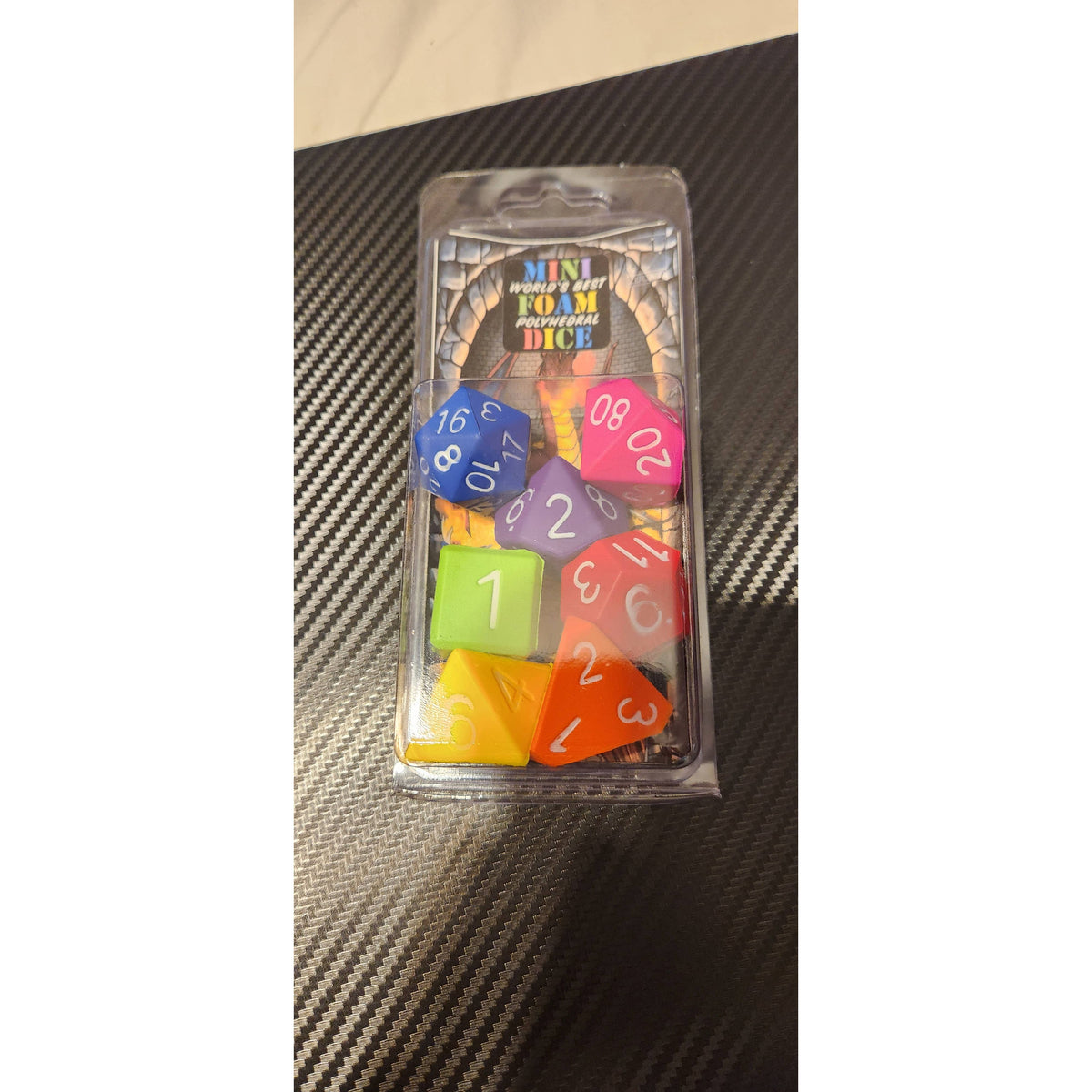 Big Foam Dice 1 inch Polyhedral Set (7 dice) by Zucati: Retail